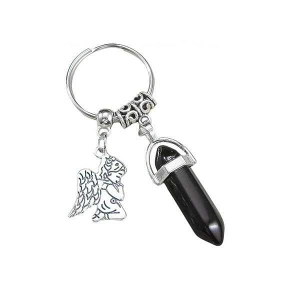 EDHITNR Clearance Hexagonal Chakra Pendant Crystal Pendant Pointed Quartz Stone Keychain Pendants Black and Friday Deals 90% off