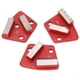thumbnail image 5 of 3 piezas de zapatas de pulido de diamante trapezoidales para hormigón, corte agresivo, 2 dientes largos, rojo, n.° 30, 5 of 12
