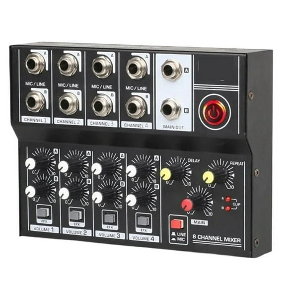 Mixer Professional 8 Channel Console Dj Digital Center Mobile Interface Portable Sound Frequency Table Amplify Card Mixing ,Precision Control