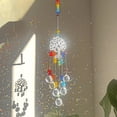 thumbnail image 2 of Atrapasueños de cristal artificial con forma de árbol de la vida, adorno colgante para ventana de árbol de piedra natural para interiores y exteriores, colgante con forma de arcoíris, 2 of 8
