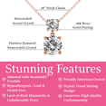 thumbnail image 3 of Cate & Chloe Jasmine 18k Rose Gold Plated Drop Pendant Necklace with Swarovski Crystals for Women, 3 of 7