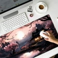 thumbnail image 5 of Japan Sakura Blooms Desk Mat Japanese Mouse Pad Large Cute Black Pink Aesthetic Desk Pad Gaming Mousepad Extended XXL Keyboard Mat Computer Laptop Mouse Desktop Mat 31.5''''X15.7'''' Desk Decor, 5 of 6