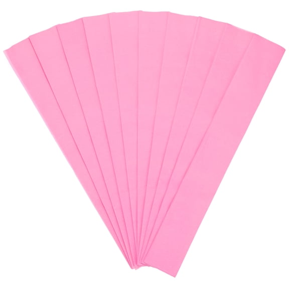10-Pack Crepe Paper, 3.3ft x 20 Inch /100 x 50cm Soft Wide Crepe Paper Streamer Sheet, Decorative Craft Streamer [Light Pink]