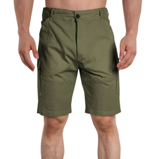 KIHOUT Shorts Cargo de Randonnée pour Hommes Shorts de Travail Légers pour Extérieur Voyage Golf Camping Décontracté avec Multi-Poches
