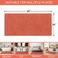 thumbnail image 6 of Softlife Luxury Soft Bathroom Non-Slip Rug Shaggy Bath Mat,24"x60",Coral powder, 6 of 7