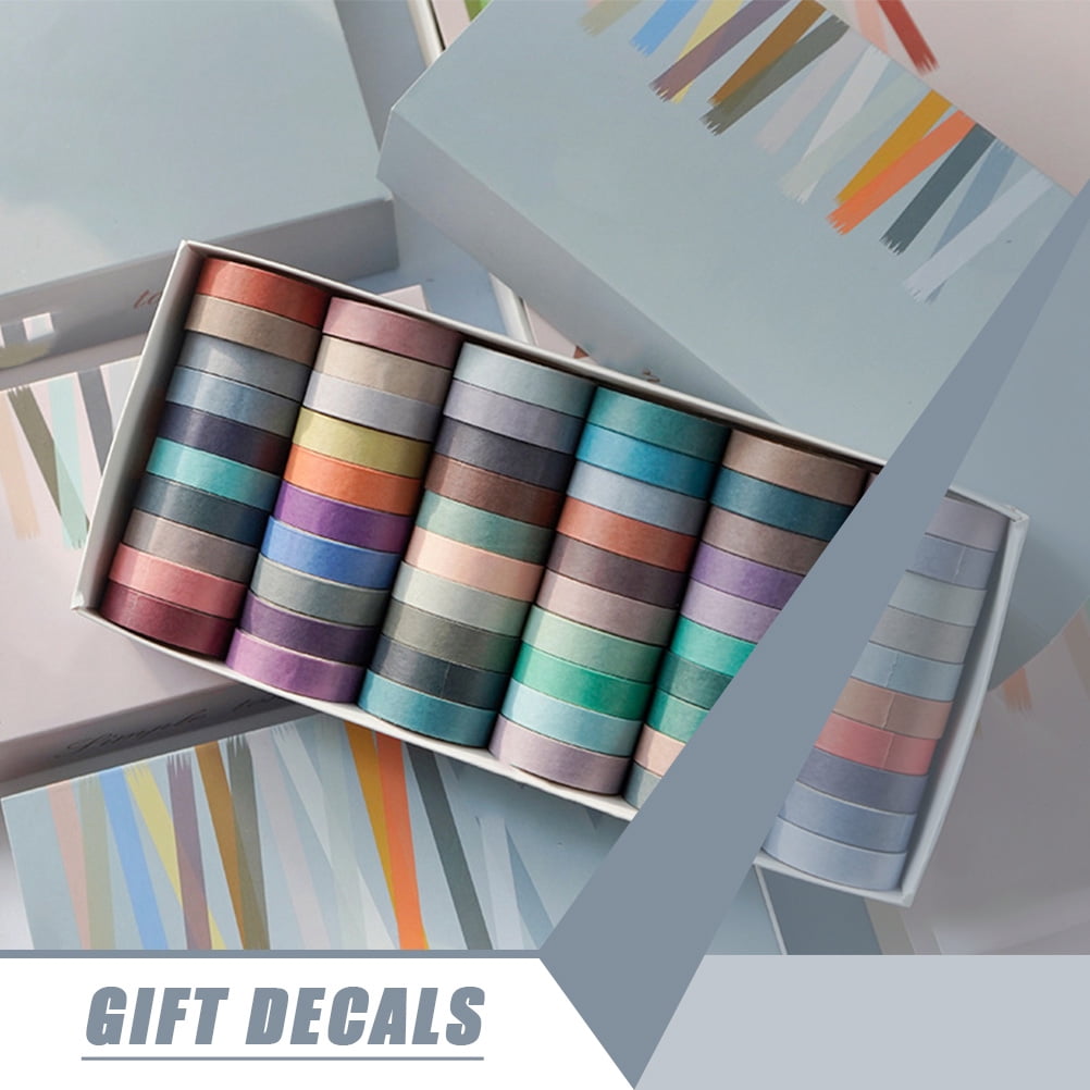 UPOUART 60 Rolls Washi Tape Set for Candy Stores Assorted Color Daily Use