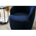 thumbnail image 6 of Swivel Accent Chair, Teddy Fabric Barrel Chair with with Metal Base and Padded Cushion, Comfy Single Sofa Chair Arm Chair for Living Room, Hotel, Bedroom, Office, 6 of 7
