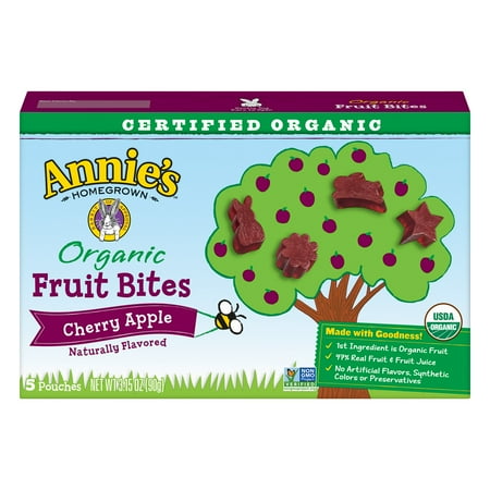Annie's Organic Cherry Apple Fruit Bites, 5 ct, 3.15 oz