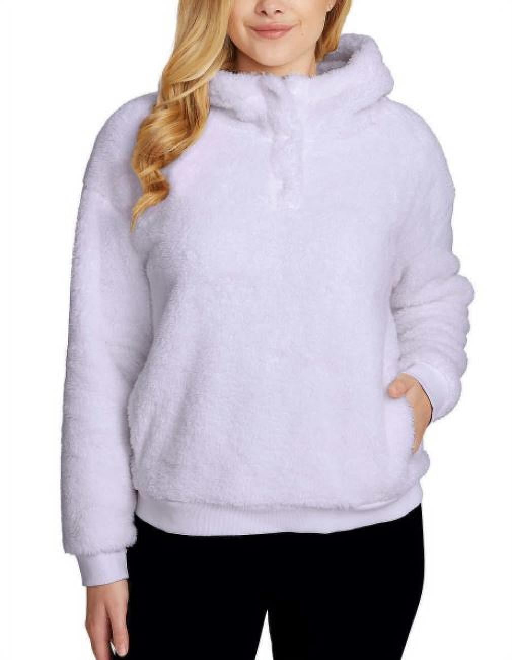Lukka Lux Ladies' Fleece Lined Hoodie (White, Medium)