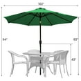 thumbnail image 7 of Sun-Ray 9 FT 32 LED Patio Solar Umbrella w/ Push Button Tilt and Crank Outdoor Umbrella Emerald Green, 7 of 7