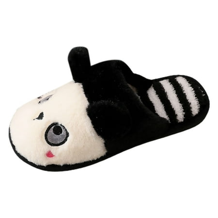 

Cute Panda Slippers for Women Men Winter Non Slip Flat Bottom Thickened Fuzzy House Slippers Couples Indoor Outdoor Home Shoes