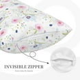 thumbnail image 5 of YFYANG Super Soft Rectangular Plush Cushion Cover (Without Pillow Insert), Small Floral Pattern Comfort and Non-Pilling Hidden Zip Bedroom Sofa Pillowcases, 20"x30", 5 of 9