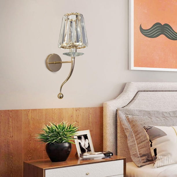 Aplique de pared, enchufe de pared, lámpara moderna montada en la pared para interiores, lámpara de pared, pantalla, apliques de baño para dormitorio, , estilo A