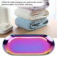 thumbnail image 3 of Fdit Plateau Cosmétique en Acier Inoxydable, Plateau de Rangement en Acier Inoxydable Style Nordique pour Cosmétiques Bijoux Assiette à Gâteau pour Bureaux, Plateau de Rangement, 3 of 10