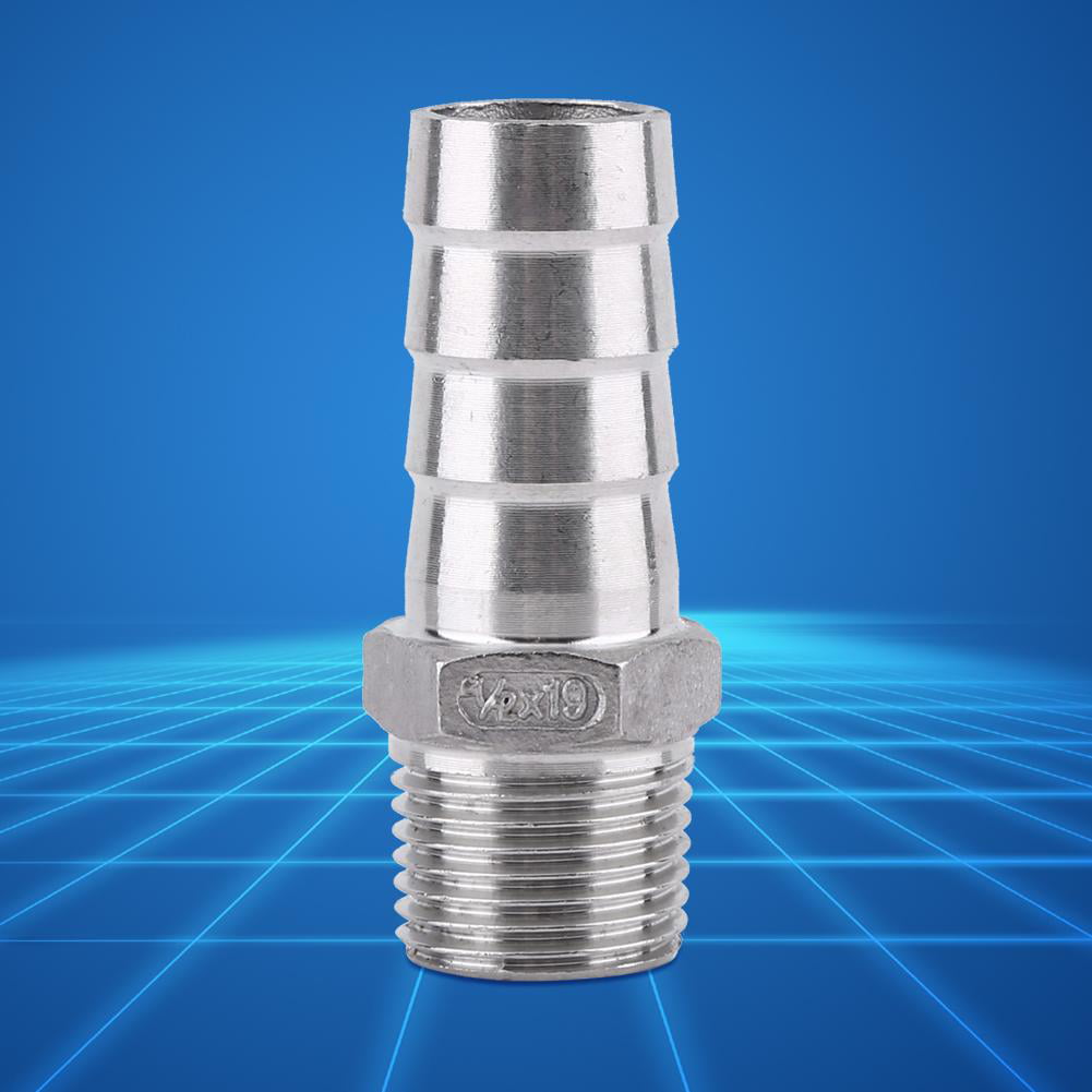 1/2" BSP Male Straight Connector Fitting Durable Stainless 8mm Hose Barb Tail 