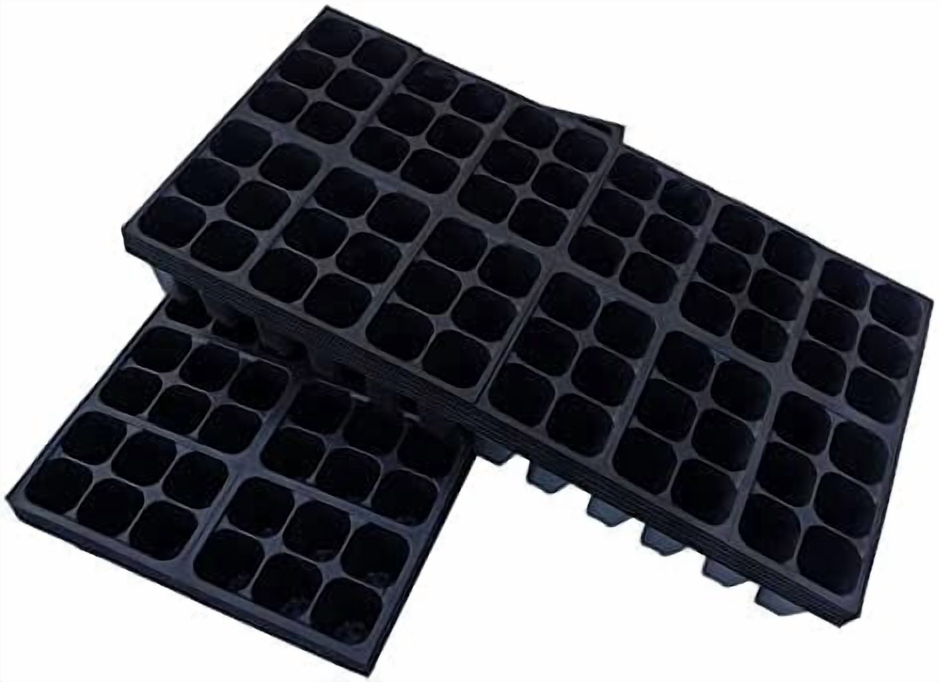 Seed Starter Tray, 1440 Cells (240 Trays - 6 Cells Per Tray) + Plant Stakes