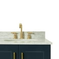 thumbnail image 5 of Ariel Taylor 37 In. Right Offset Single Oval Sink Vanity With Carrara White Marble 0.75In Countertop In Midnight Blue, 5 of 11