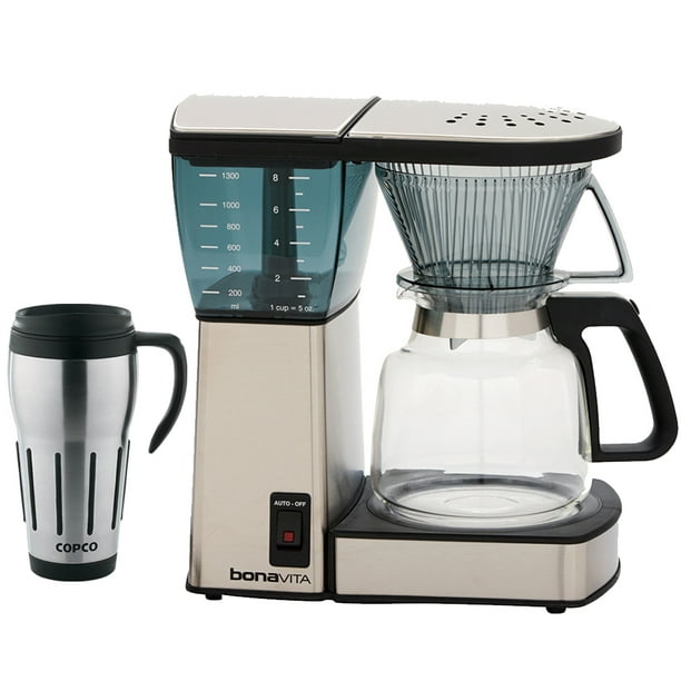 Bonavita 8 Cup Coffee Brewer Bv1800 With Glass Carafe Copco 24 Ounce Big Joe Thermal Travel Mug Com - Bonavita Glass Carafe Bonavita 8 Cup Coffee Brewer Bv1800 With Glass Carafe Copco 24 Ounce Big Joe Thermal Travel Mug Com - Bonavita Glass Carafe