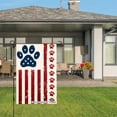 thumbnail image 3 of Joocar American Flag Paw Print Linen Garden Flag For Spring Summer Home Outdoor Garden Yard Door Decor 12x18 Inch, 3 of 5