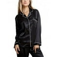 thumbnail image 2 of Aunavey Women Pajamas Set Notch Collar Soft Sleepwear Pjs Short Sleeve Button Down Nightwear with Long Pants, 2 of 6