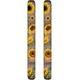 thumbnail image 1 of NETILGEN Refrigerator Door Handle Covers 2 Pieces, Kitchen Appliance Armrest Decoration Mat Non-Slip for Fridge Dishwasher Microwave Home Kitchen Decoration, Sunflower Wood Grain, 1 of 7
