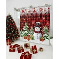 thumbnail image 5 of Christmas Shower Curtain, Winter Snowman Xmas Trees Balls Red Black Plaid Waterproof Fabric Shower Curtains with 12 Hooks, Bathroom Curtain Set for Bathroom Accessories Decor, 48 x 72 Inches, 5 of 9