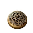 thumbnail image 2 of incense Burner Holder, Home decor Living Room, Carved Copper, 2X1 in, Japanese Home decor, Home decorations, Table decorations, Antique Bronze, 1 Pc, 2 of 5
