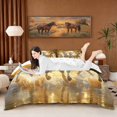 thumbnail image 3 of Erosebridal Galloping Horses Queen Duvet Cover Set, Farmhouse Animal Bedding, Reversible 3pcs 1 Duvet Cover and 2 Pillowcases (No Comforter), 3 of 6