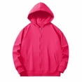 thumbnail image 3 of GiLiling Kids Teen Boys Girls Zip Up Hoodie Long Sleeve Warm Fleece Sweatshirt Oversized Jacket with Pockets Casual Fall Fashion Outfit (Watermelon Red, 5-6 Years), 3 of 3