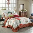thumbnail image 4 of MarCielo Christmas Quilt Set Bedspread Set B022(Queen), 4 of 5