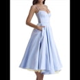 thumbnail image 2 of Vestidos de Invitada de Boda para Mujer, con Tirantes Finos, Corsé, para Fiesta de , con Encaje Floral, Vestidos Largos de Fiesta Azul S, 2 of 10
