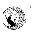 thumbnail image 1 of Escultura de gato de metal para pared, decoración de negra, calabaza de latón, adorno Feng Shui, pieza central hecha a mano para amantes de los g, 1 of 8
