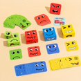 thumbnail image 2 of Children's Wooden Four Person Battle, Face Changing Facial Expressions, Magic Cube Building Blocks, Wooden Interactive Games, Parties, Competitions, Early Childhood Education, Puzzle Toys, 2 of 5