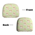 thumbnail image 6 of Kdxio Rabbit With Tie Pattern Print 2 Piece Car Head Rest Covers Set Auto Front/Rear Seats Headrest Cover Universal Fit Most Cars,Sedan, SUV, 6 of 9