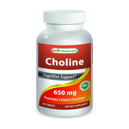 Best Naturals Choline 650 mg 180 Tablets (Best Choline Supplement For Liver)