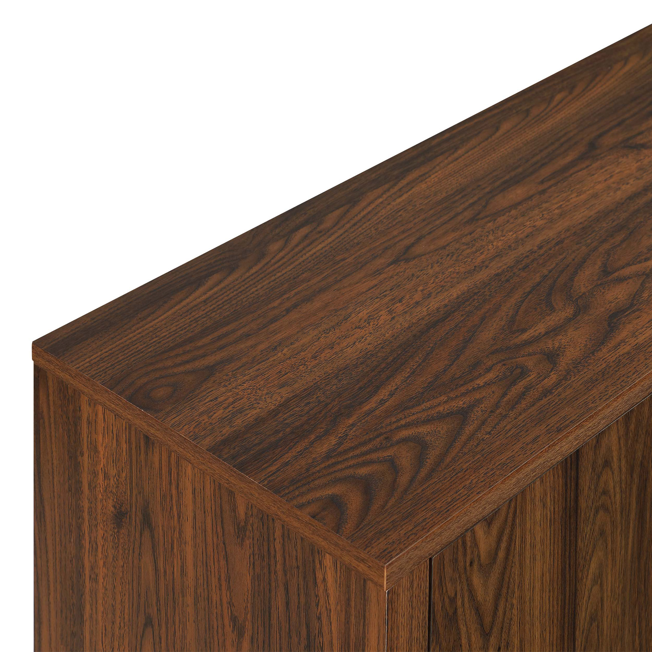 Mainstays 4-Door TV Console for 65" TVs, Canyon Walnut photo 7