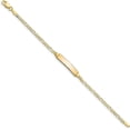 thumbnail image 2 of Avariah Diamonds Solid 10k Yellow Gold Figaro Link ID Bracelet - 5.5", 2 of 5