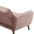 Novogratz Tallulah Memory Foam Futon, Convertible Couch, Pink Velvet