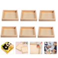 thumbnail image 3 of 6pcs Unfinished Wood Serving Tray Professional Wood Trays for Block Puzzle, 3 of 6