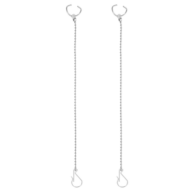 Miangastore 2 Pcs Accessoires de Toilette Poignée de Chasse Chaîne Crochet Chaîne pour Clapet de Toilette Crochet de Remplacement Chaînes de Clapet de Toilette Chaîne en Acier Inoxydable