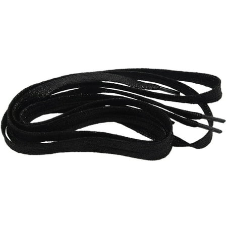 

Synpinya 45.7 GLITTER FLAT COLOURED SHOELACES SHOELACES SPORT DANCE FANCY DRESS-Black
