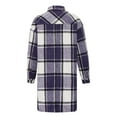 thumbnail image 5 of Herrnalise Womens Flannel Shacket Jacket Casual Plaid Wool Blend Button Down Long Sleeve Shirt Fall Clothes Outfits 2024 Purple,L, 5 of 6