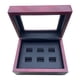 thumbnail image 1 of Vitrina para anillos de , interior de cuero sintético, protección para regalos, recuerdos para aficionados, organizador de anillos versátil. 6 hoyos, 1 of 8