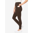 thumbnail image 3 of Woman Within Plus Size Petite Side Pocket Ankle-Length Pull-On Stretch Knit Cotton Spandex Leggings, 3 of 6