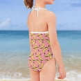thumbnail image 4 of SEANATIVE Soft Kids Swimwear Girls Leusure Bananas Fruit Girls One Piece Swimsuit Size 1-2 Hawaii Quick Dry Lace Up Kids Sleeveless Swim Shirt, 4 of 5