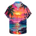 thumbnail image 2 of POTETI Mens Hawaiian Shirts Short Sleeve Summer Tropical Print Casual Vacation Beach Button Down Shirts, 2 of 5