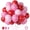 Red Pink, variant on Blue Balloons Metallic Blue Balloon, 60Pcs 12Inch Chrome Blue Balloons Kit Macaron Light Pearl Navy Blue Latex Balloons for Birthday Wedding Party Decoration