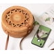 thumbnail image 4 of Bolsa de Playa XMLMRY Rattan para Mujer, Hobo Redonda Mediana Dorada, 4 of 5