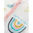 thumbnail image 4 of ATAIKU Infant Baby Girls' Sleep and Play Footed Pajamas Rainbow One-Piece Sleeper Button Romper Jumpsuit Cotton PJs For Newborn, 4 of 8