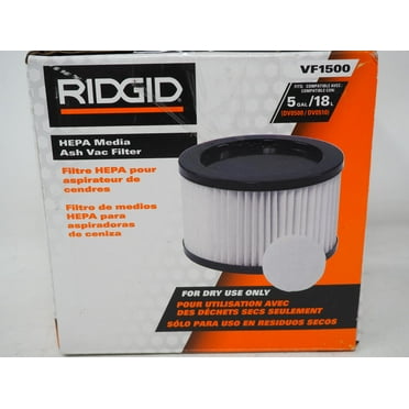 RIDGID HEPA Media Filter for Ash Vacuums, DV0500 and DV0510